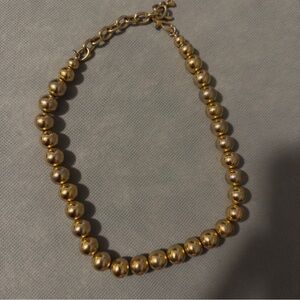 Elegant Gold Beaded Necklace chunky chic modern retro